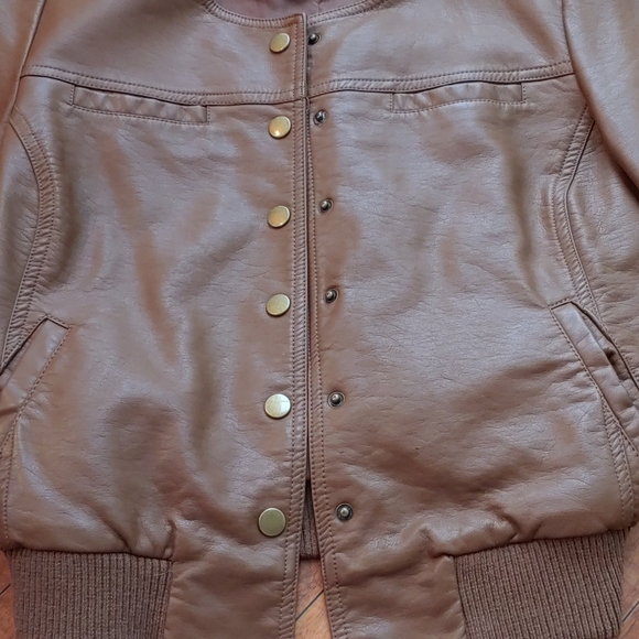 Faux leather jacket. - Picture 2 of 7